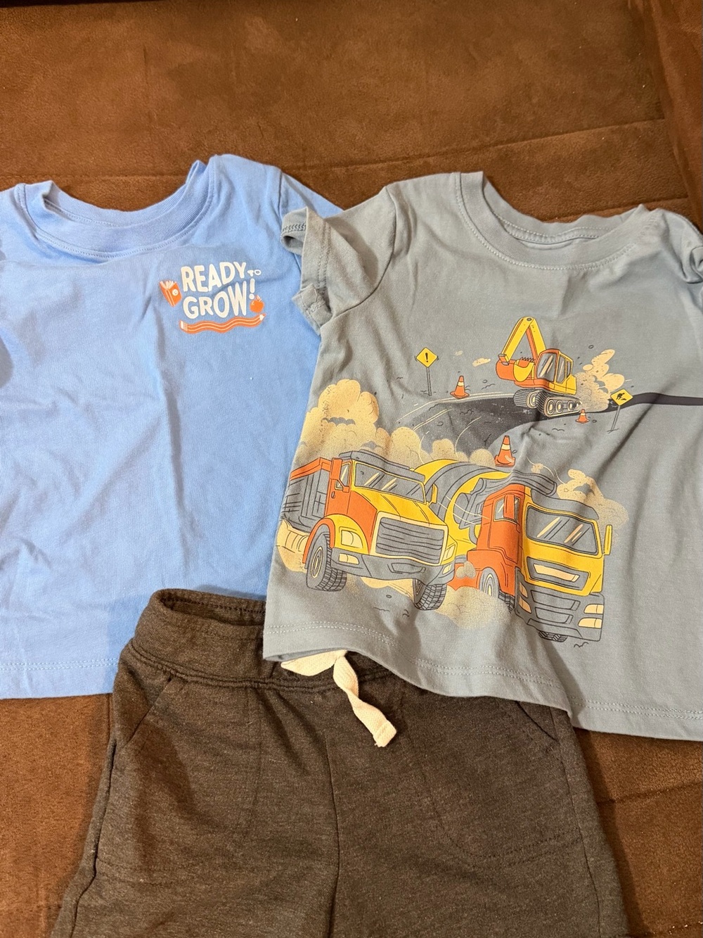Cat & Jack Blue Construction Truck Graphic Tee Set